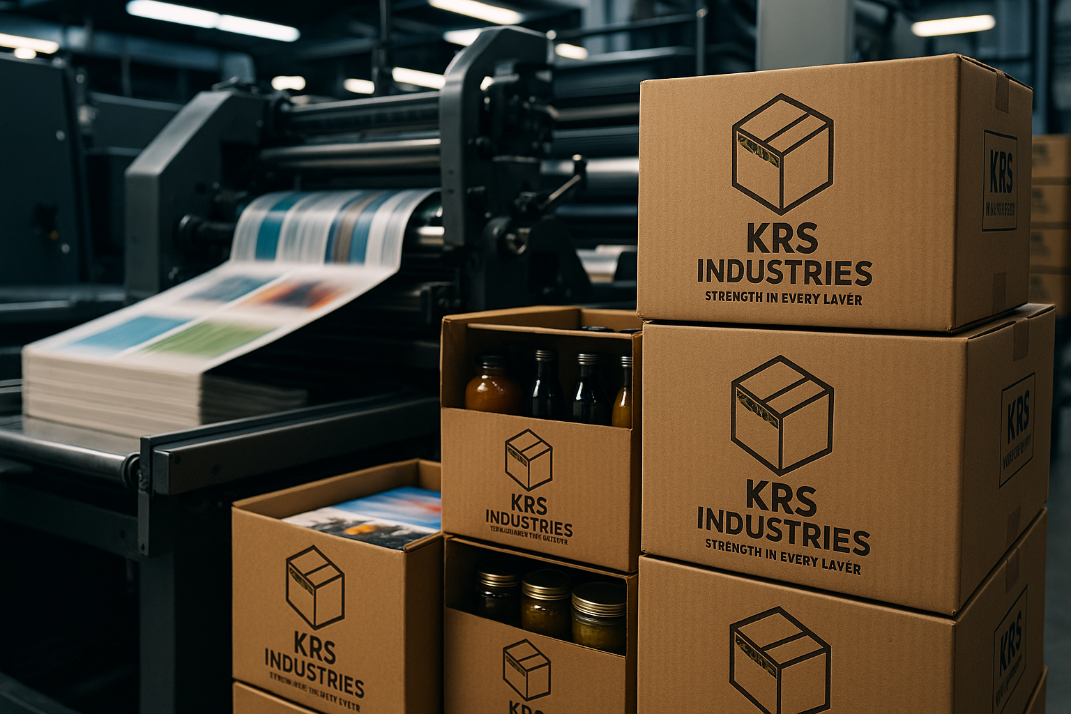 Books and printed materials packed in corrugated cartons