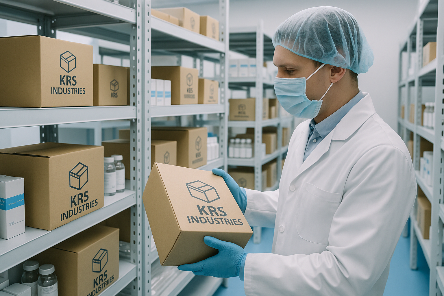 Pharmaceutical cartons and medical supplies in corrugated packaging